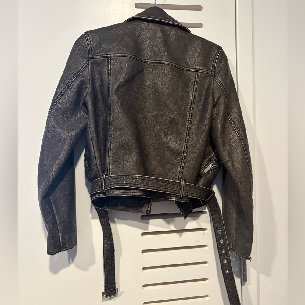 Zara Dark Brown Faux Leather Jacket - Picture 5 of 5